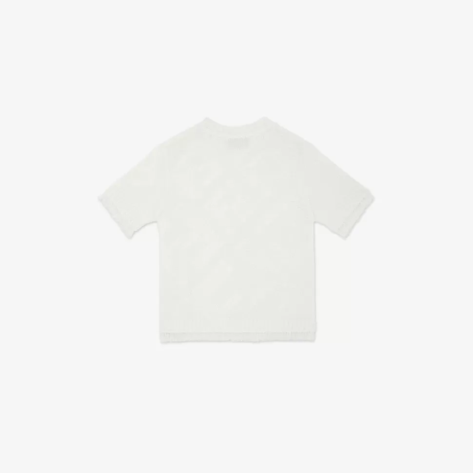 T-Shirt En Coton Jacquard Blanc | Fendi Shop