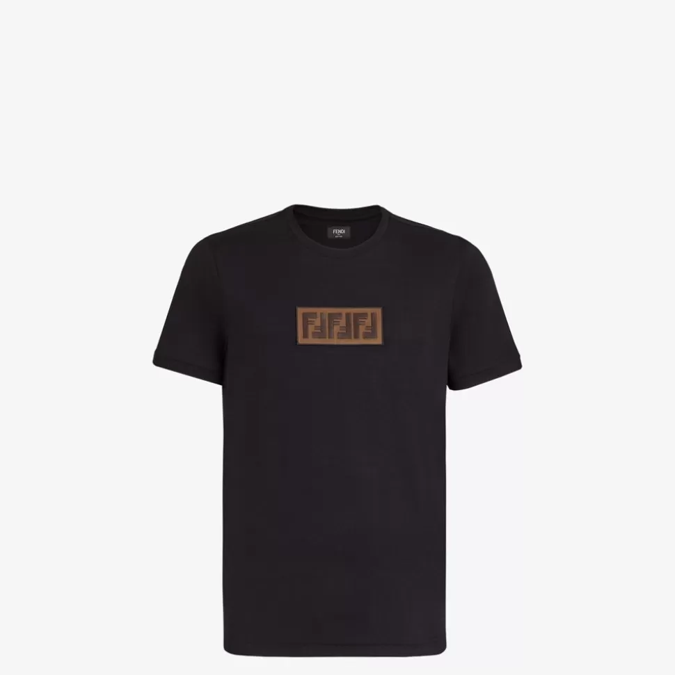 T-Shirt En Coton Noir | Fendi Store