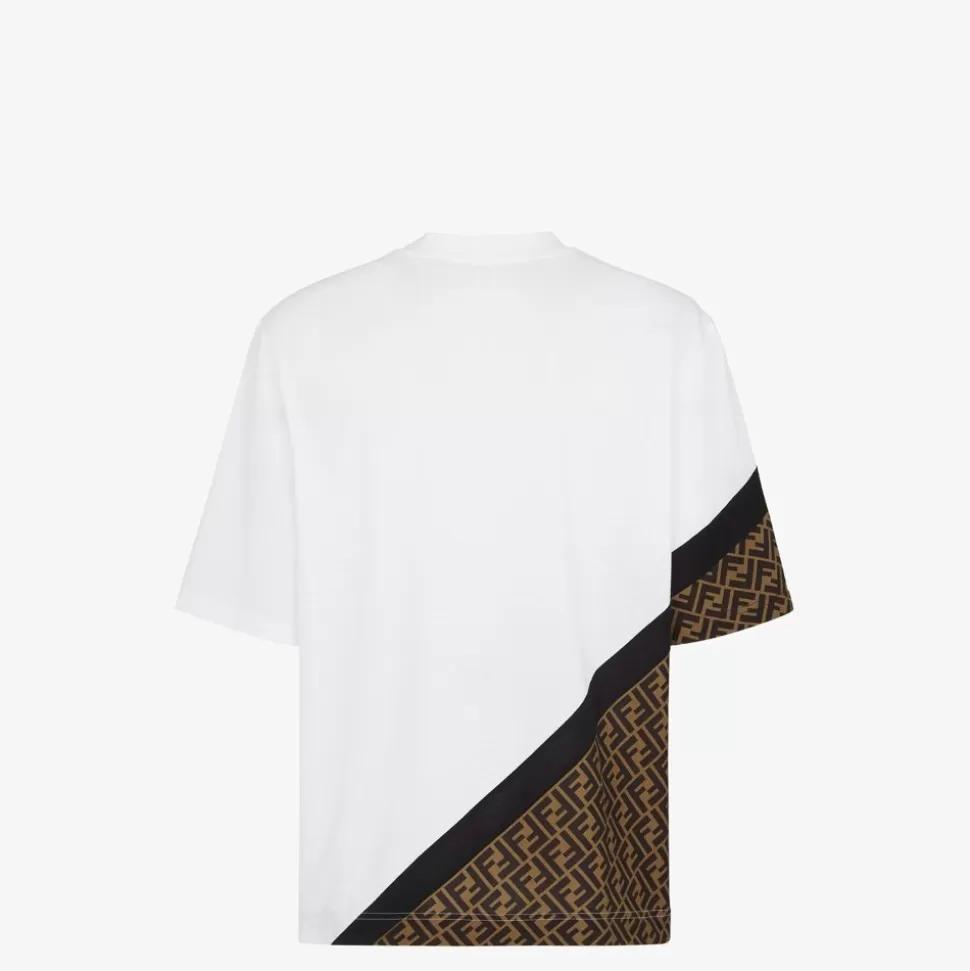 T-Shirt En Jersey Blanc | Fendi New