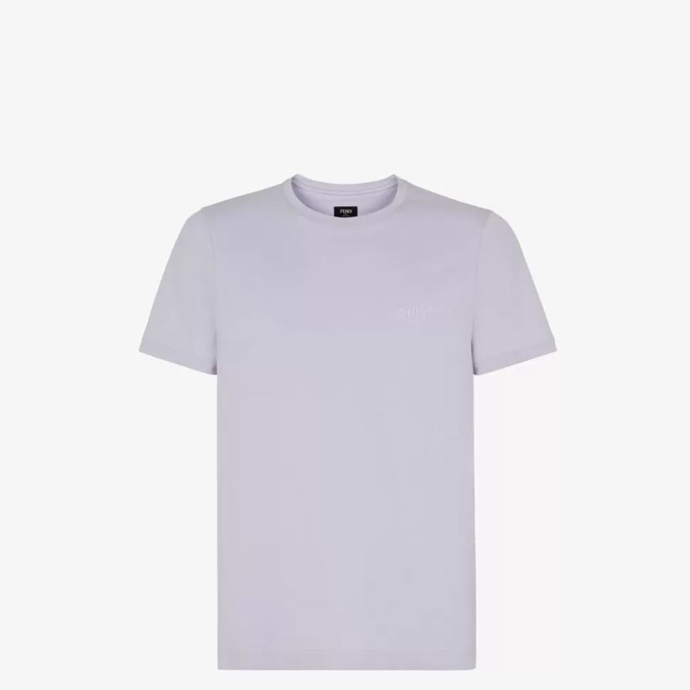 T-Shirt En Jersey Couleur Lilas | Fendi Outlet