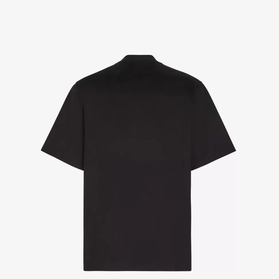 T-Shirt En Jersey Noir | Fendi Sale