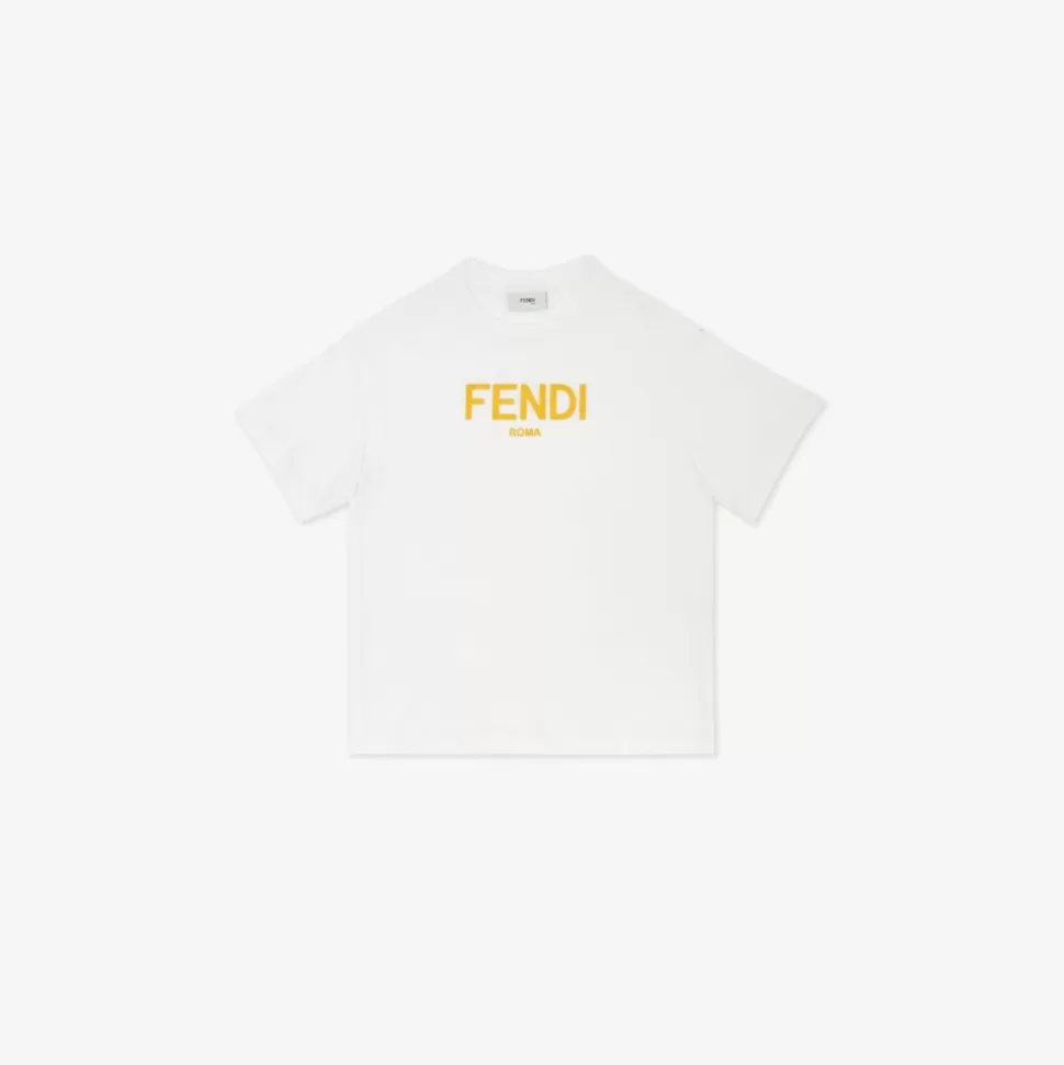 T-Shirt Enfant En Jersey Avec Logo Roma | Fendi Best