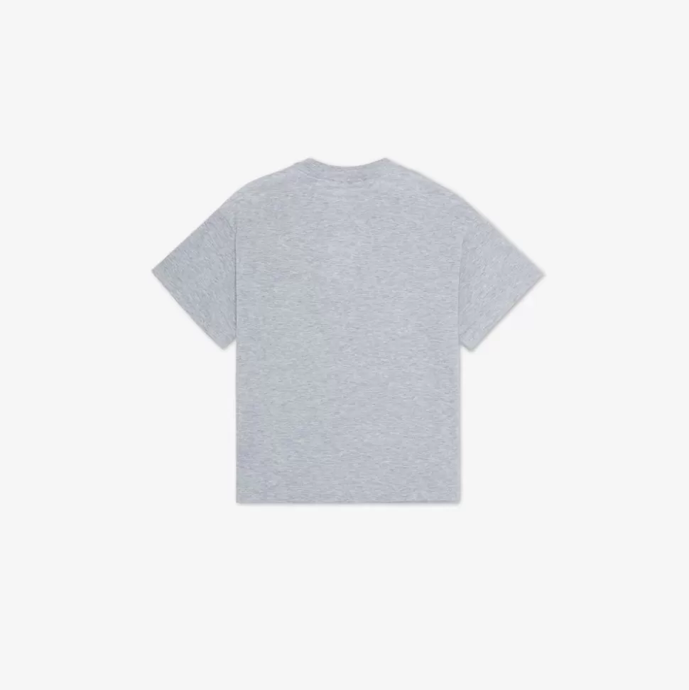 T-Shirt Enfant En Jersey Gris Avec Imprime Fluo | Fendi Cheap