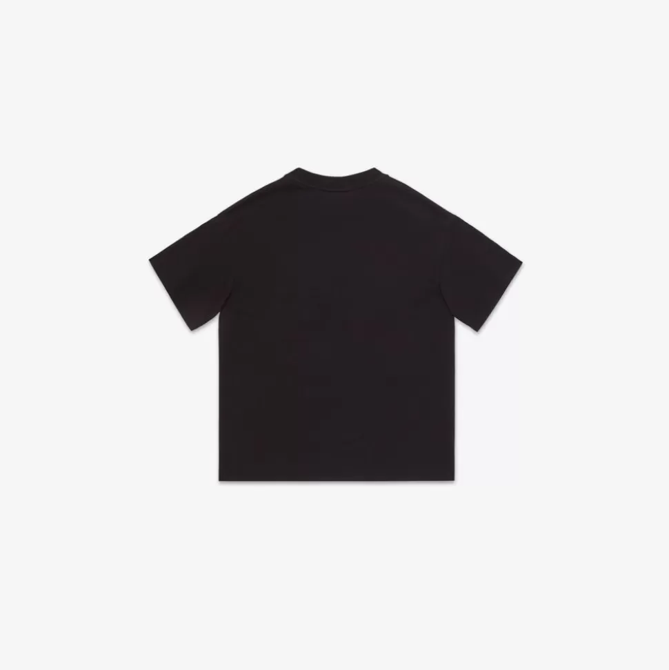 T-Shirt Enfant En Jersey Noir | Fendi Shop