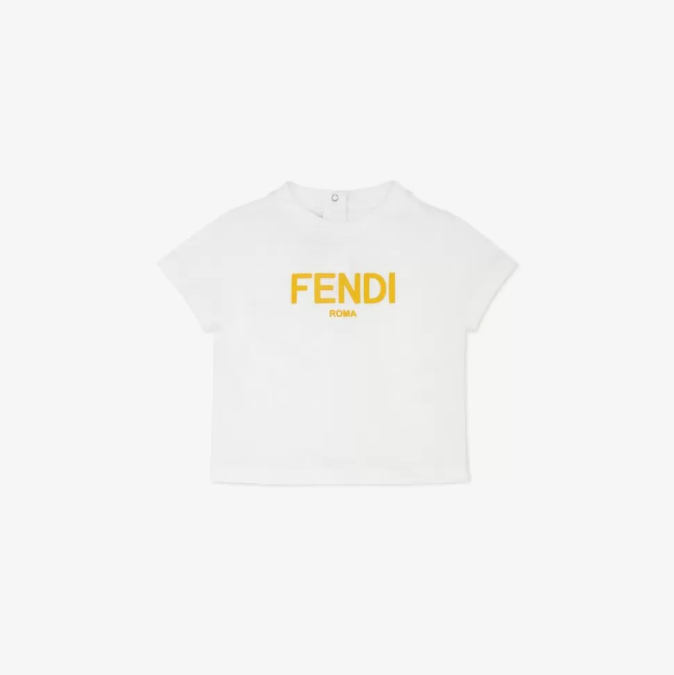 T-Shirt Roma En Jersey Blanc | Fendi Sale