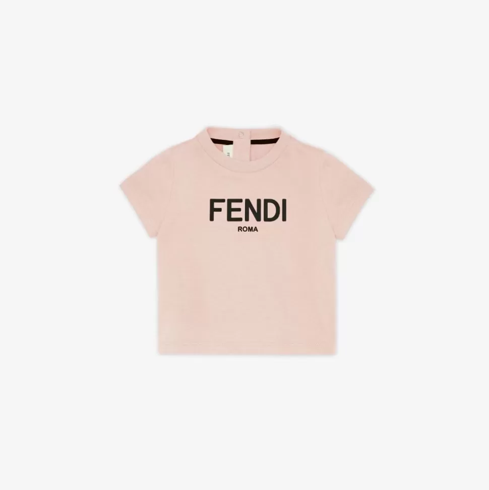T-Shirt Roma En Jersey Rose | Fendi Best Sale